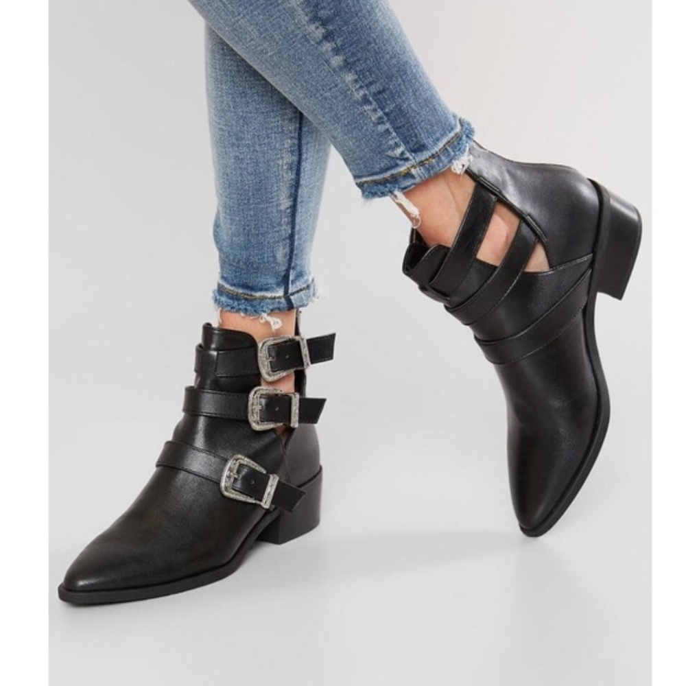 NEW Steve Madden Cecily Black Boots Booties Boots